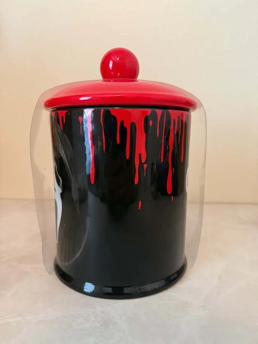 Scream Ghost Face Bloody Ceramic Cookie Jar Canister